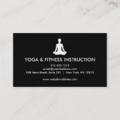 Elegant Yoga Instructor Visitekaartje (Achterkant)