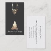 Elégant Yoga méditation Pose Carte de visite (Devant / Derrière)