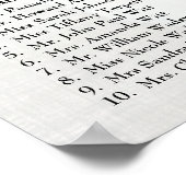 Elegant your Photo here Wedding Seding Chart Poster (Hoek)