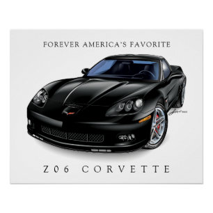 ELEGANT Z-06 VETTE ILLUSTRATIE PERFECT POSTER