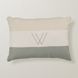 Elegant Zacht Evergreen, Off White, Tan & Bruin Accent Kussen