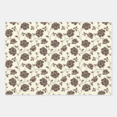 Elegant Zacht Geel Crème Bruin Douane Inpakpapier Vel (Voorkant 2)