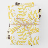 Elegant Zacht Geel Crème Bruin Douane Inpakpapier Vel (In situ)