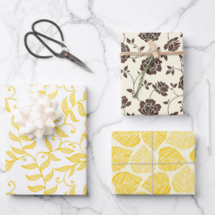 Elegant Zacht Geel Crème Bruin Douane Inpakpapier Vel