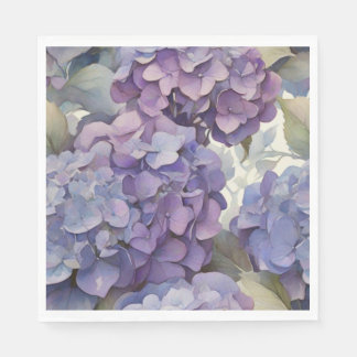 Elegant zacht licht paarse bloemen servet
