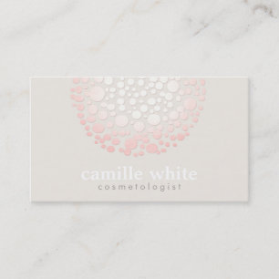 Elegant Zacht Roze Circles Spa en Salon Visitekaartje