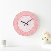 Elegant zacht roze glitter en sparkles grote klok (Huis)