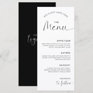 Elegant zakelijk evenement Logo Chic kalligrafie Menu
