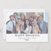 Elegant zakelijk kerstfeest feestdagenkaart (Voorkant)