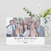 Elegant zakelijk kerstfeest feestdagenkaart (Staand voorkant)