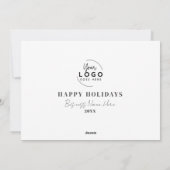 Elegant zakelijk kerstfeest feestdagenkaart (Achterkant)