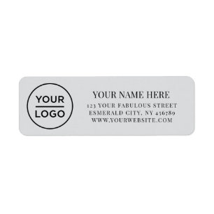 Elegant Zakelijk Logo Retouradres Etiket