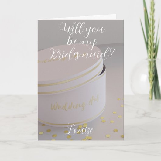 Elegant zal jij mijn Bridesmaid Kaart zijn (Voorkant)