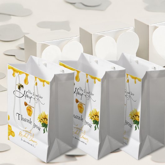 Elegant Ze vond haar honingbij bruidsfeest Medium Cadeauzakje