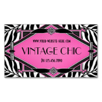 Elegant  Zebra Art Deco Pink Diamond