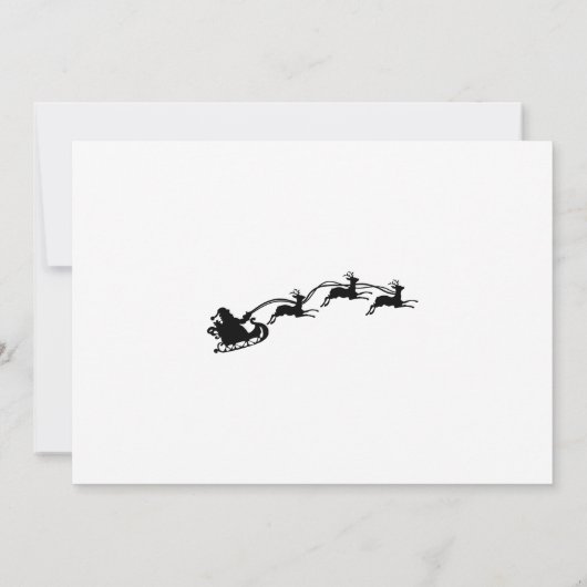 Elégant Zebra Christmas Party Invitation (Dos)