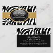 Elegant Zebra Mode juwelen Visitekaartje (Voorkant / Achterkant)