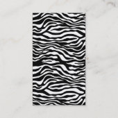 Elegant Zebra Monogram Visitekaartjes (Achterkant)