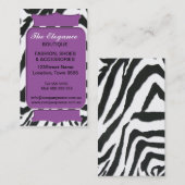 Elegant Zebra Pattern Visitekaartje (Voorkant / Achterkant)