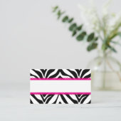 Elegant Zebra Print Custom Plaatskaartje (Staand voorkant)