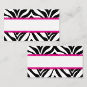 Elegant Zebra Print Custom Plaatskaartje (Voorkant / Achterkant)