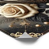 Elegant Zebra Print Hart & Rozen Poster (Hoek)