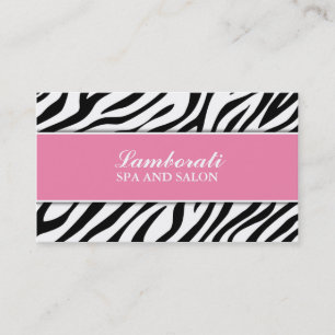 Elegant Zebra Print Mode Stylist Makeup Artist Visitekaartje