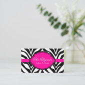 Elegant Zebra Print Visitekaartje (Staand voorkant)