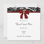 Elegant Zebra Red en Black All Occasion Kaart (Achterkant)