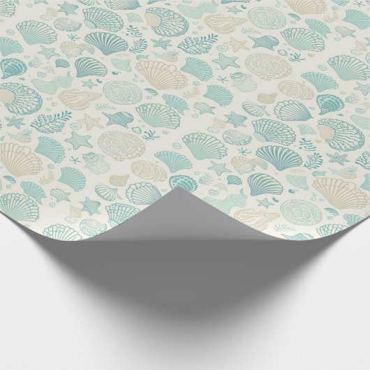 Elegant Zee Shell-overlooppapier Cadeaupapier (Hoek)