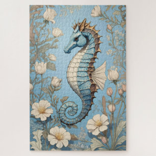 Elegant zeepaardje William Morris Geïnspireerd Legpuzzel