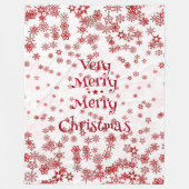 Elegant Zeer prettige kerstrode sneeuwvlokken Fleece Deken (Voorkant)