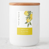 Elegant Zelfgemaakt Lemon Jam Label Voedselcontainer Etiket (Voorkant)