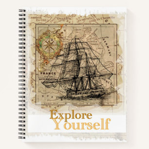 Elegant Zelfverbetering Quote Cool Sjabloon Top Notitieboek