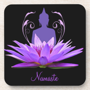 Elegant Zen Lotus Meditation Spirituele Namaste Bier Onderzetter