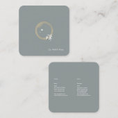 Elegant Zen Vierkante Visitekaartje (Voorkant / Achterkant)