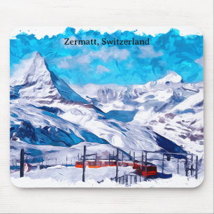 Elegant Zermatt Zwitserland Zwitserse Alpen Winter Muismat