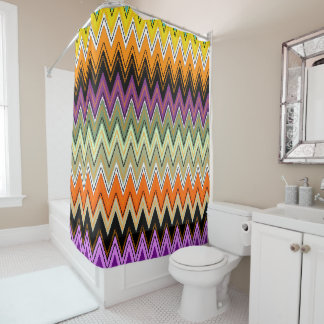 Elegant zigzag gordijn voor de douche