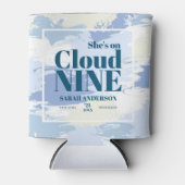 Elegant Zij is op Cloud Nine Bruidsfeest Blauw Blikjeskoeler (Voorkant)