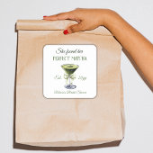 Elegant zij vond haar perfecte Matcha Bruidsjonker Vierkante Sticker