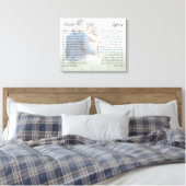 Elegant Zijn & Hers Wedding Vow Art Custom Photo Canvas Afdruk (Insitu (Slaapkamer))