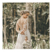 Elegant Zijn & Hers Wedding Vows Foto Keepslag Kubus (Voorkant)