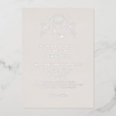 Elegant zilver folie uitnodiging (Voorkant)