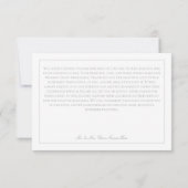 Elegant Zilver Grijs Chinoiserie Cherub bruiloft Bedankkaart (Achterkant)