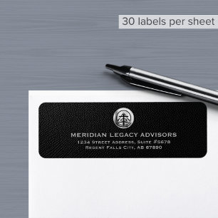 Elegant zilver Logo retourlabel Etiket