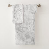 Elegant zilver marmer bad handdoek (Insitu)