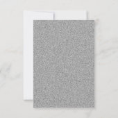 Elegant zilver & stijlvol glitter menu RSVP (Achterkant)