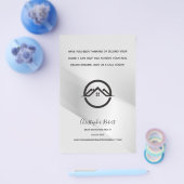 Elegant Zilver Vastgoed Flyer (Enkel)