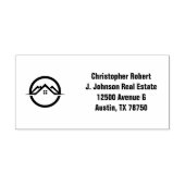 Elegant Zilver Vastgoed Rubberstempel (Afrduk)