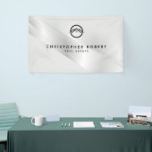 Elegant Zilver Vastgoed Spandoek (Beurs)